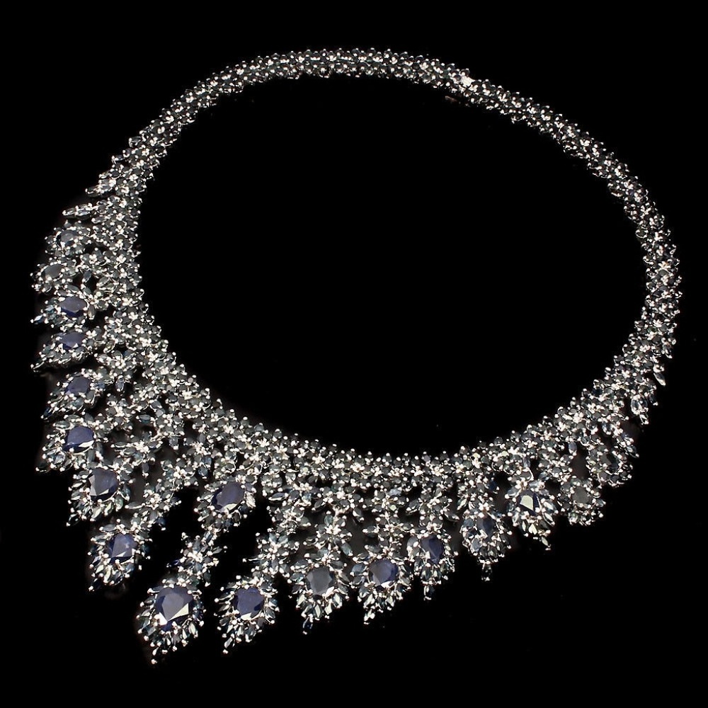 (MUST SELL) 89 Carat Genuine Sapphire Necklace